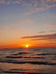 sunset over the sea