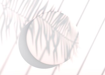 Top view, abstract flat lay background with pastel figure. Creative flatlay backdrop. Creative idea, layout. 3d illustration