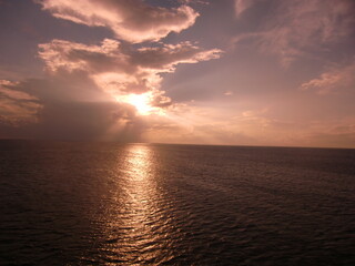 Obraz premium Beautiful photograph of a sunset in the Caribbean Sea near the Los Roques Archipelago in Venezuela