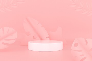 Abstract minimal scene, design for cosmetic or product display podium 3d render.