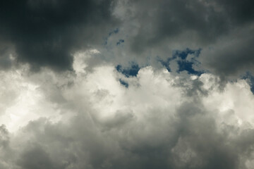 Beautiful clouds. The sky before the rain. Storm clouds.