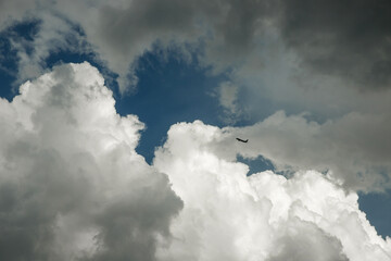 Beautiful clouds. The sky before the rain. Storm clouds.