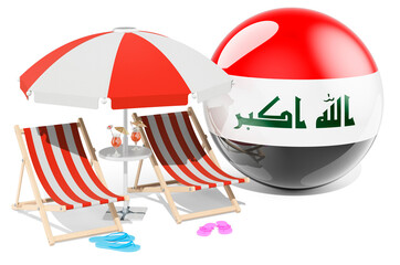 Iraqi Resorts, Iraq Vacation, Tours, Travel Packages concept. 3D rendering