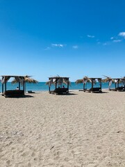 beach chairs on the beach