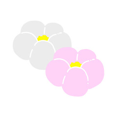 和菓子(練り切り)の手描きイラストアイコン