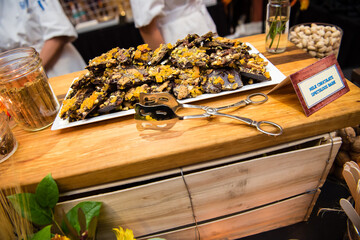 Gourmet speculoos bark dessert tray.