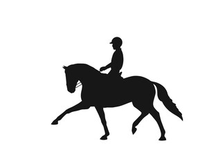 Spanish horse and rider vector silhouette
