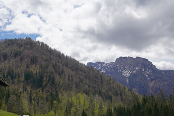 Radtour bei Bergen / am Hochfelln - Blick nach Süden Richtung Hörndlwand/Gurnwandkopf 