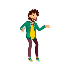 appalled man watching news on tv cartoon vector. appalled man watching news on tv character. isolated flat cartoon illustration