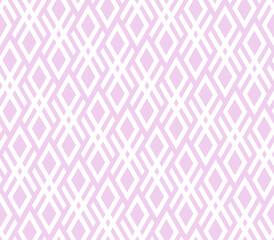 Abstract geometric pattern. A seamless vector background. White and pink ornament. Graphic modern pattern. Simple lattice graphic design
