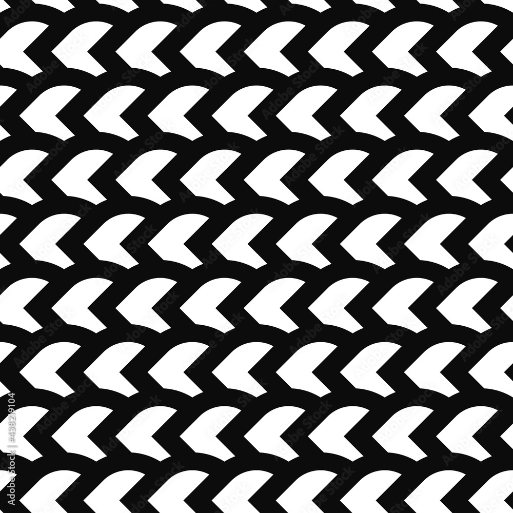 Poster Black scale tile pattern. Vector seamless shape.