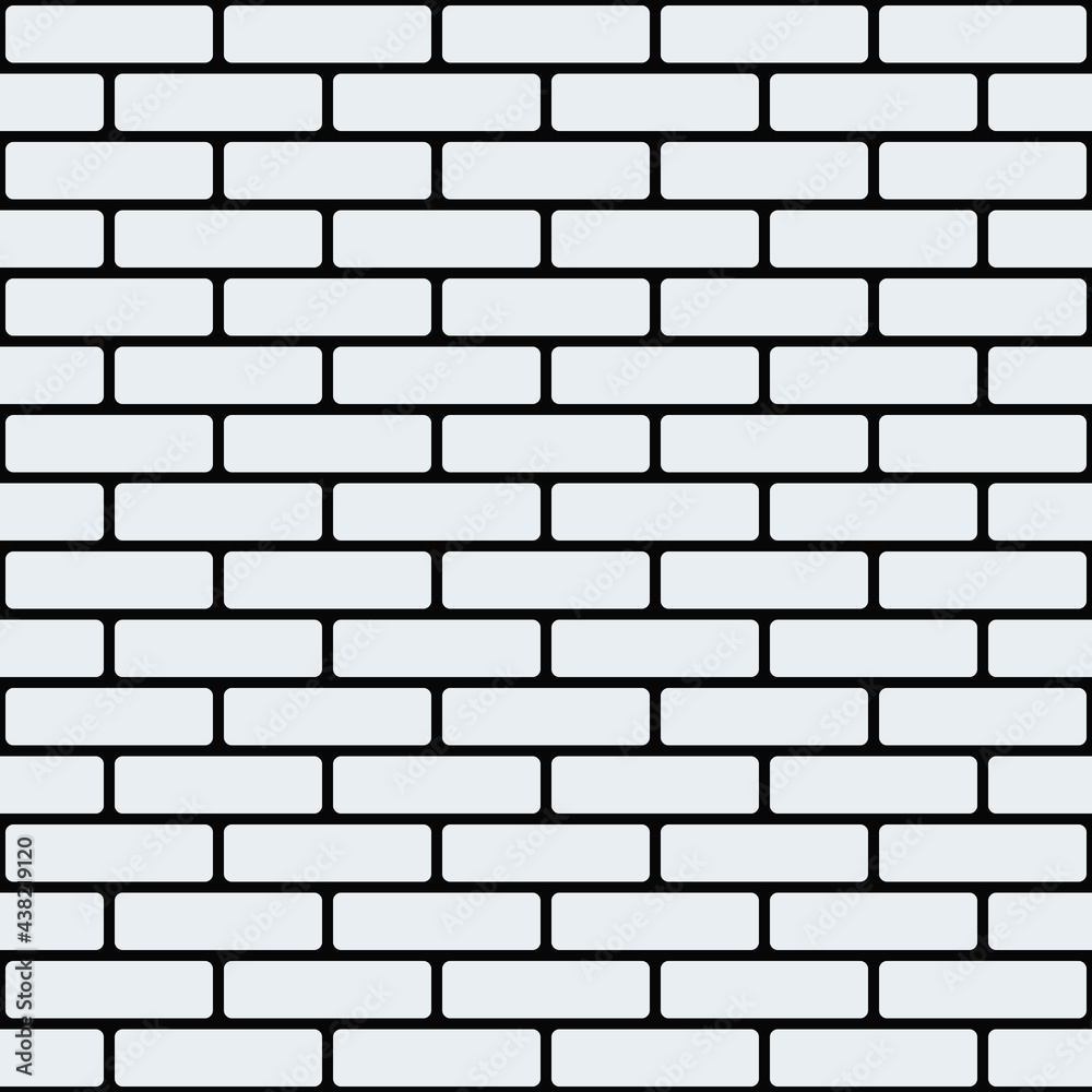 Poster white bricks pattern. seamless bricks make white wall. vector.