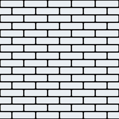 White bricks pattern. Seamless bricks make white wall. Vector.