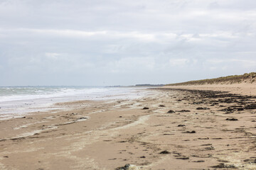 Paysage de Havre de la Vanlée par un temps nuageux (Bricqueville-sur-Mer, Normandie) 
