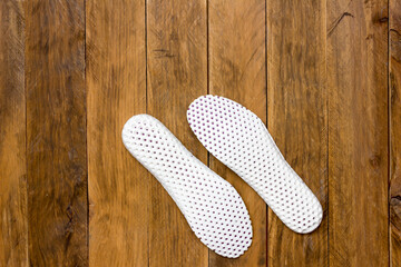 Flat lay of an insole for sport shoes.