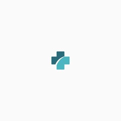 HEALT ICON LOGO VECTOR AESTHETIC BLUE