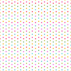 Rainbow polka dot seamless patter