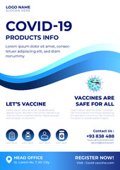 COVID-19 Flyer. Covid vaccination poster template.