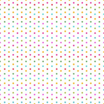 Rainbow Polka Dot Seamless Patter