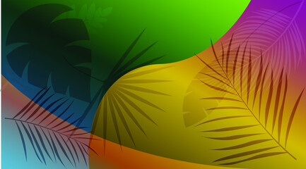 Fototapeta na wymiar abstract background with palm