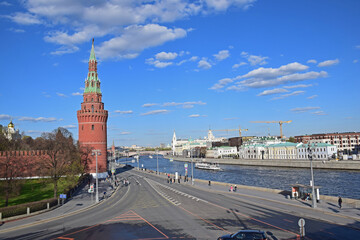 Moscow Kremlin - a fortress in the center of Moscow and its oldest part, was founded in 1156. The official residence of the President of Russia. Moscow, Russia, May 2021