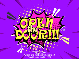 Pop art editable text effect eps