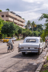 Calle en un barrio de la ciudad de La Habana en Cuba