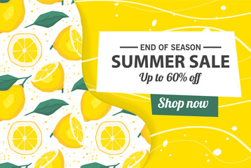 Summer sale banner template, Summer sale bright background for your advertisement