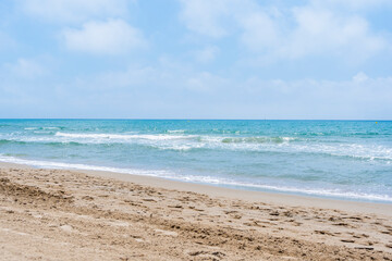 Beach landscape background.Summer and holidays concept.