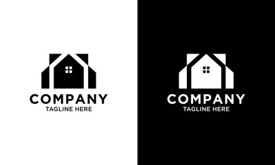 Abstract vector logo design. Real estate icon line art  logo design inspiration..