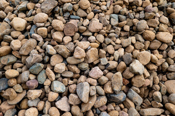 A pile of landscape rocks of various sizes for use as background for texture.