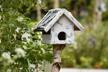 wooden bird house