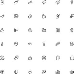 icon vector icon set such as: color, flower, nori, information, waffle, yolk, burn, aluminium, malware, rice, loaf, champaign, egg, virus, star anise, glazed, parasitic, plate, shop, mould, ketchup