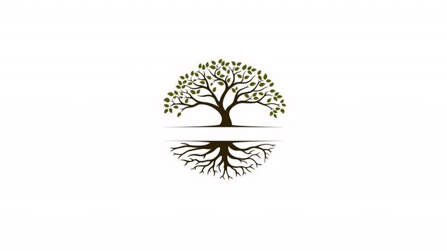 Root Of The Tree Animation Logo Video.