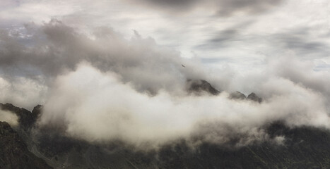 clouds over the mountains in slovakia