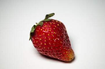 
Ripe strawberries, photo on a white table