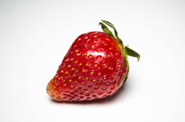 
Ripe strawberries, photo on a white table