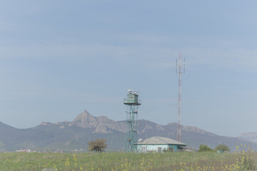 radar tower in the mountains