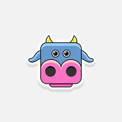 icon of cow vector image