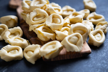 Raw tortellini pasta