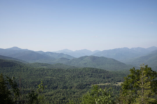 The Dix and Great ranges from Big Crow Mt in the Adirondack Park of New York