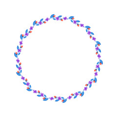 flowers in a circle. vector illustration