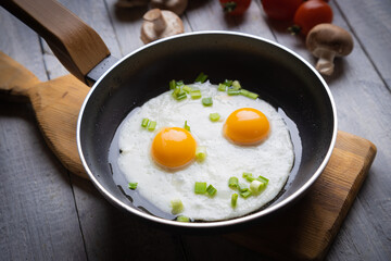 Sunny side up fried eggs