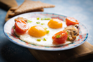 Sunny side up fried eggs