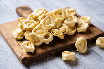 Raw tortellini pasta