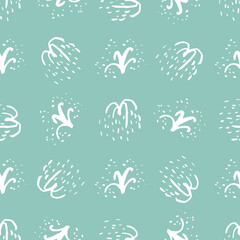 Seamless pattern with fireworks in simple scandinavian style