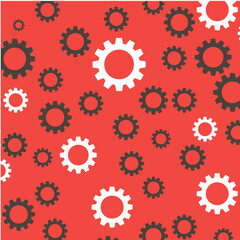 Unusual pattern with gear in simple style