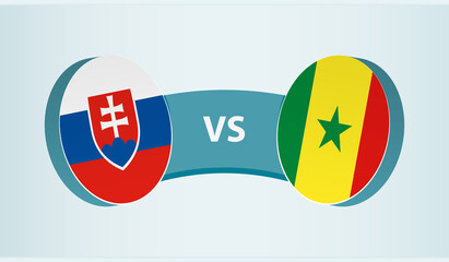 Slovakia versus Senegal, team sports competition concept.