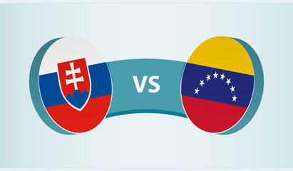 Slovakia versus Venezuela, team sports competition concept.