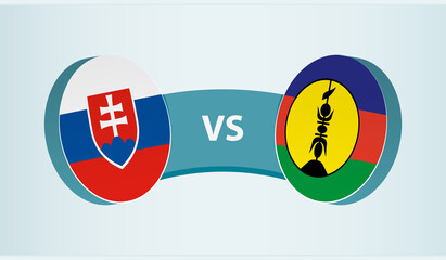 Slovakia versus New Caledonia, team sports competition concept.